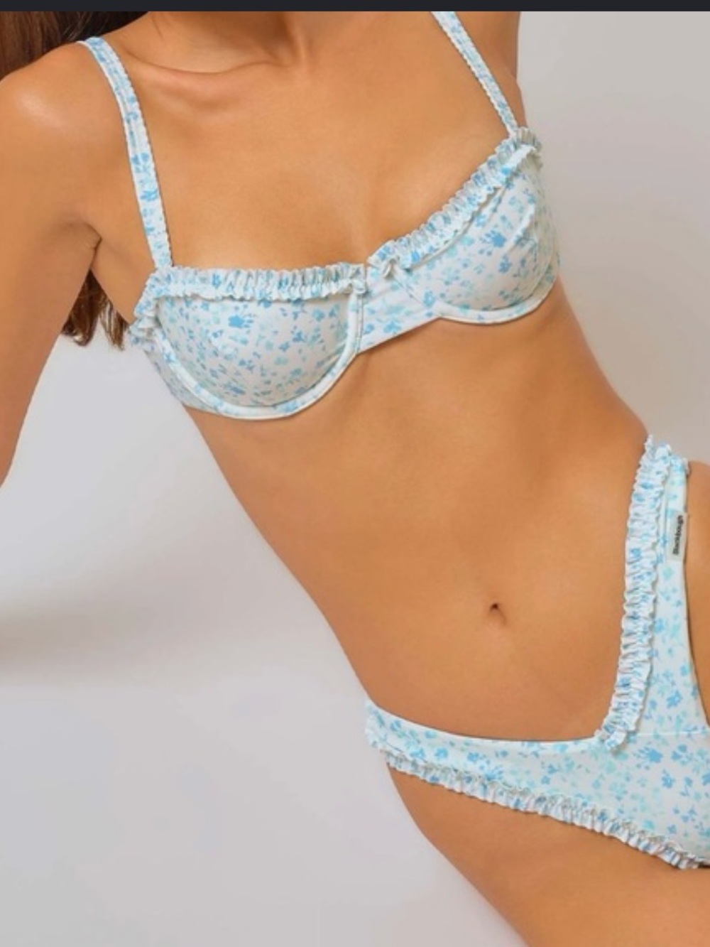 Blackbough Amelia Frilled Underwire Top - Tea Time